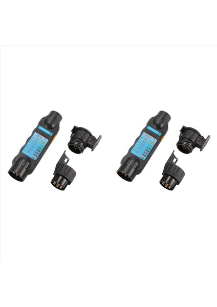 2x 12V Araç Araba Römork Test Cihazı 7/13 Pim Çekme Işık Kablosu Devre Fiş 2 Adaptörlü Elektrik Aletleri (Yurt Dışından) fırsatları