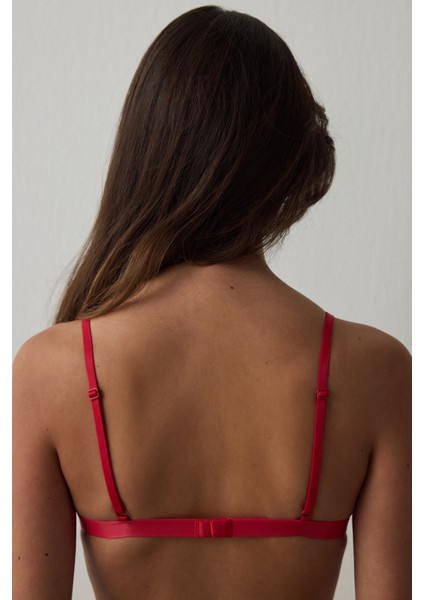Kırmızı Triangle Lace Sütyen indirimleri