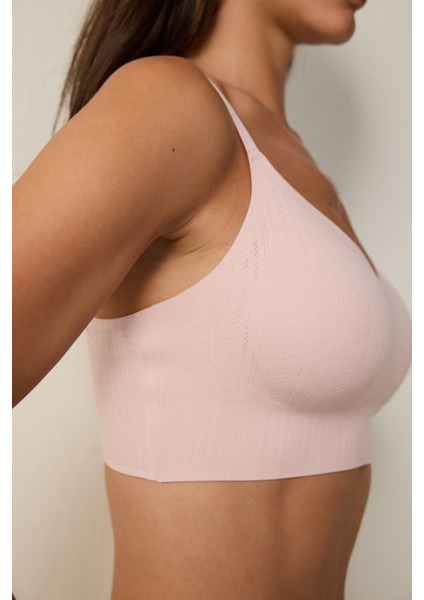 Gül Kurusu Dikişsiz Balensiz Çıkarılabilir Kaplı Pointel Bralet Sütyen indirimleri