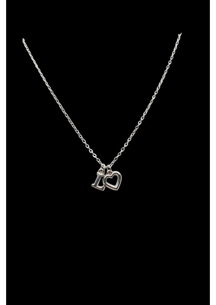 L Harfi 316L Paslanmaz Çelik Zincir Gümüş Kaplama Kolye Hediye Kalp Sevgili Eş fiyatları