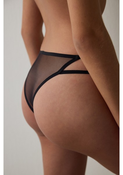 Siyah Fileli Normal Bel Brazilian Külot fiyatları