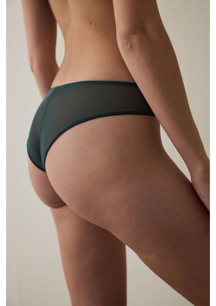 Koyu Yeşil Broderie Brazilian Külot fiyatları
