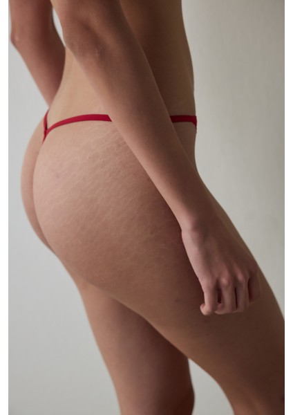 Kırmızı Easy Lace V Shape String Külot fiyatları