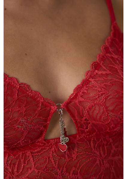 Kırmızı Charm Bralet modelleri