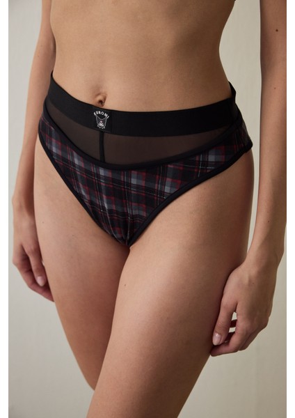 Siyah Highleg Slip Külot