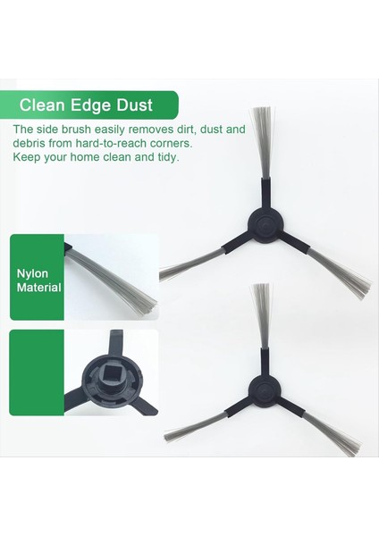 Lubuelu L20 Honitur V8 Pro Robot Vakum Temizleyici Ana Yan Fırça Hepa Filtre Mop Bez Aksesuarları (Yurt Dışından)