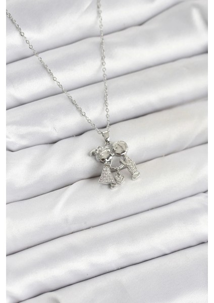 Heyf 316L Çelik Zincir Gümüş Renk Erkek Kız Model Kadın Kolye