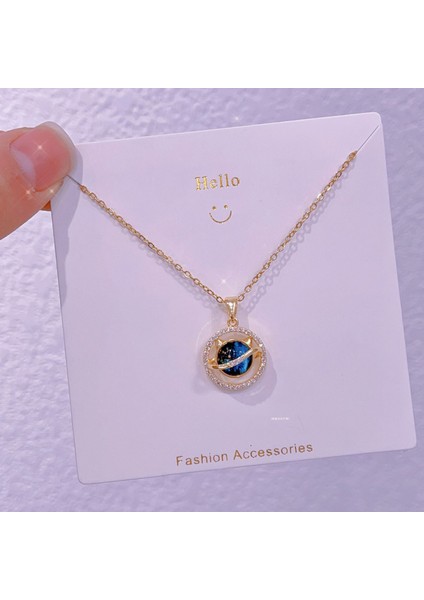 Yeni Bakır Kaplama Gerçek Altın Australopithecine Sıcaklığa Duyarlı Güneş Ay Kolye Mikro Set Zirkonya Titanyum Çelik Kolye (Yurt Dışından)