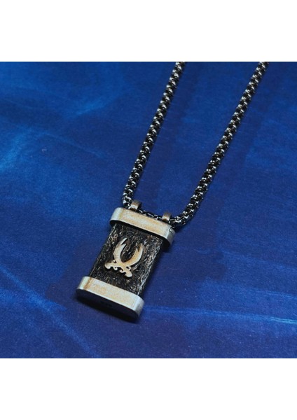 El Işçiliği 925 Ayar Gümüş Erkek Kolye