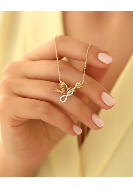Barış Güvercini 14 Ayar Altın Kolye