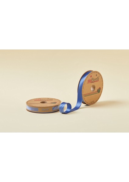 Biye Saten Katlı 078 İndigo 2 cm 25 Metre %100 Polyester