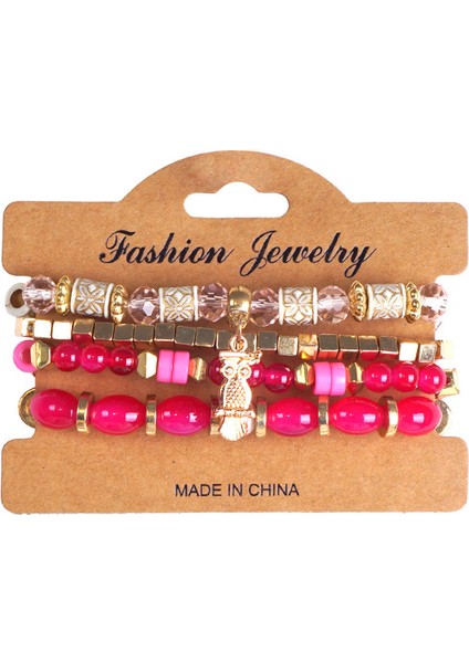 Bohem Bileklik, Etnik Retro Boncuklu Katlı Baykuş Alaşım Kolye Modeli Bileklik (Yurt Dışından)