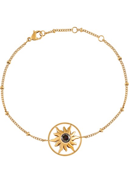 Bohemiyalı Güneş Çiçeği Kolye (Yurt Dışından)