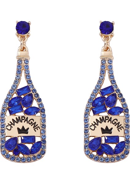 Elementli Yapay Elmaslı Harfli Şarap Şişesi Kolye Ucu (Yurt Dışından)