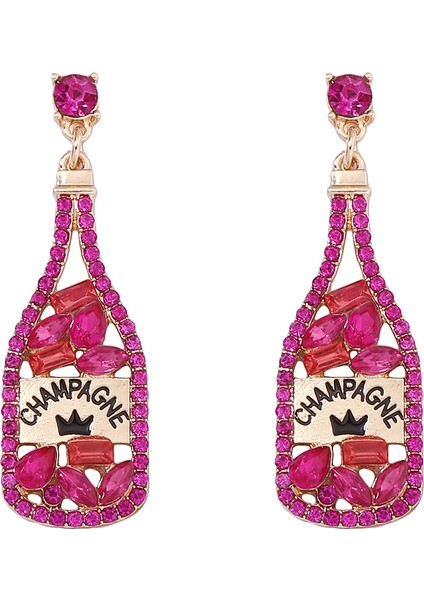 Elementli Yapay Elmaslı Harfli Şarap Şişesi Kolye Ucu (Yurt Dışından)