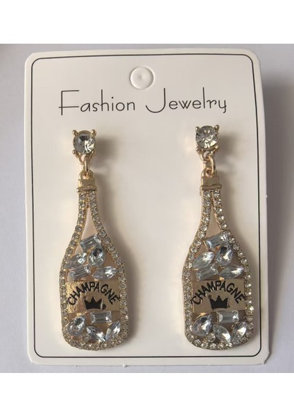 Elementli Yapay Elmaslı Harfli Şarap Şişesi Kolye Ucu (Yurt Dışından)