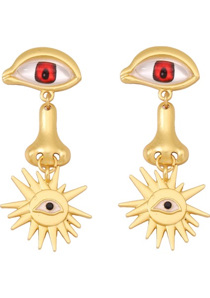 E-Ticaret Gözlüklü Güneş Tarzı Çok Yönlü Lüks Tasarım Küpe Saplama Küpeler (Yurt Dışından)