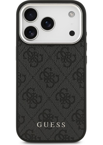 iPhone 17 Pro Uyumlu Kılıf Guess Orjinal Lisanslı M-Safe Özellikli 4g Klasik Yazı Logolu Kapak Siyah modelleri