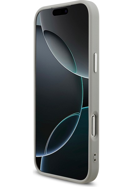 iPhone 17 Pro Max Uyumlu Kılıf Guess Lisanslı M-Safeli Metal Kamera Çerçeve Üçgen Logolu Glitter Gri indirimleri