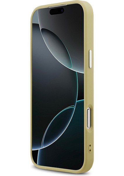 iPhone 17 Pro Max Kılıf Guess Lisanslı M-Safeli Metal Kamera Çerçeveli Üçgen Logolu Glitter Gold indirimleri