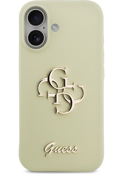 iPhone 17 Uyumlu Kılıf Guess Orjinal Lisanslı Grained Yazı Logolu Kapak Yeşil modelleri