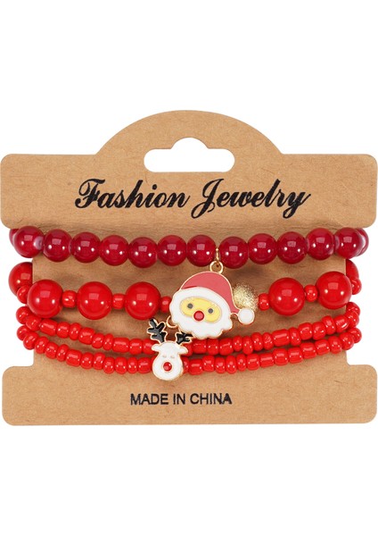 Noel Bilekliği Bohem Tarzı Elastik Ip Boncuklu (Yurt Dışından)