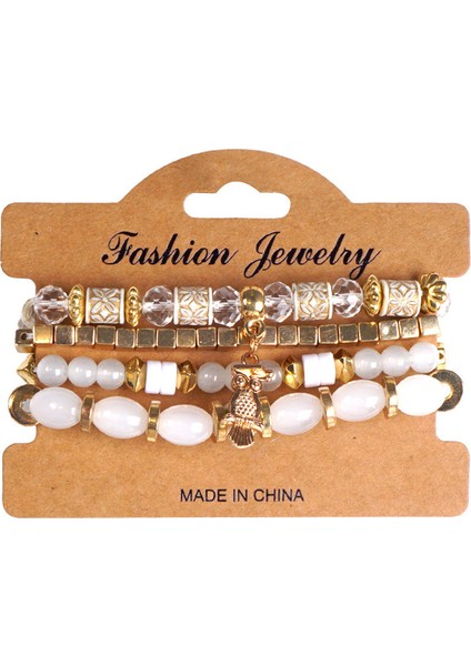 Bohem Bileklik, Etnik Retro Boncuklu Katlı Baykuş Alaşım Kolye Modeli Bileklik (Yurt Dışından)