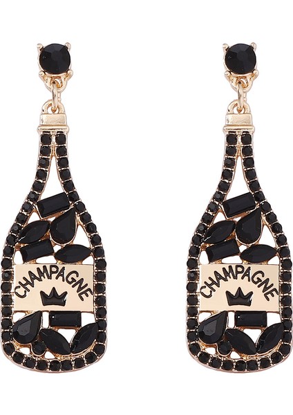 Elementli Yapay Elmaslı Harfli Şarap Şişesi Kolye Ucu (Yurt Dışından)