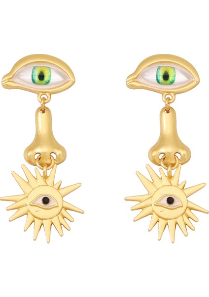 E-Ticaret Gözlüklü Güneş Tarzı Çok Yönlü Lüks Tasarım Küpe Saplama Küpeler (Yurt Dışından)