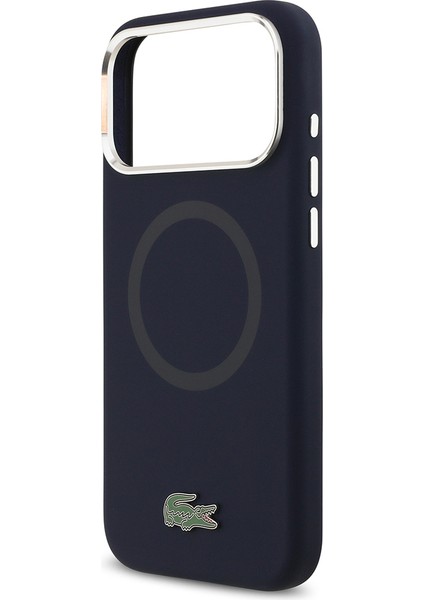 iPhone 17 Pro Max Kılıf Lacoste Lisanslı M-Safeli Ikonik Metal Kamera Çerçeveli Silikon Kapak Lacive