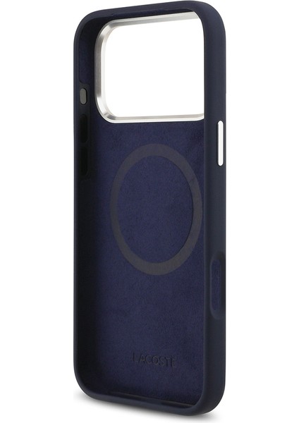 iPhone 17 Pro Max Kılıf Lacoste Lisanslı M-Safeli Ikonik Metal Kamera Çerçeveli Silikon Kapak Lacive