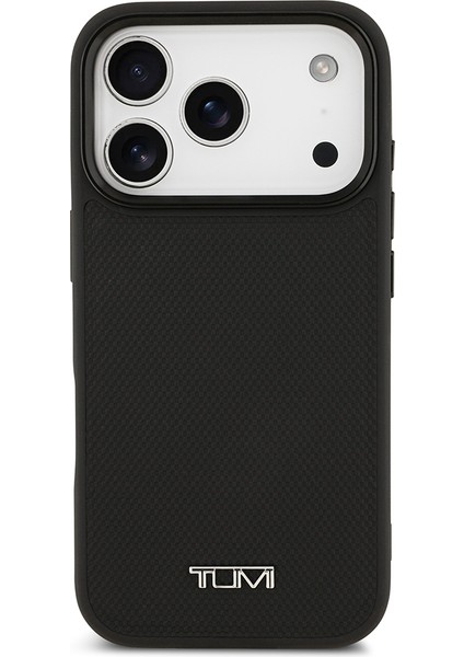 iPhone 17 Pro Uyumlu Kılıf Tumı M-Safe Şarj Özellikli Deri Noktalı Dizayn Kapak Siyah modelleri