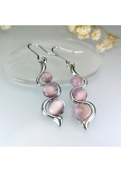 Pomia Yaratıcı Kıvrımlı Dalgalı Küpe (Yurt Dışından)