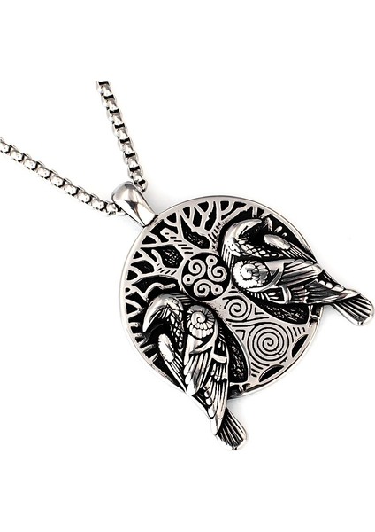 Vintage Tomahawk Kolye Ucu, Unisex Çift Kazak Zincir Kolye Ucu (Set 3) (Yurt Dışından)