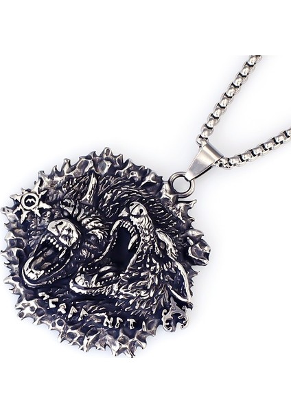 Vintage Tomahawk Kolye Ucu, Unisex Çift Kazak Zincir Kolye Ucu (Set 4) (Yurt Dışından)