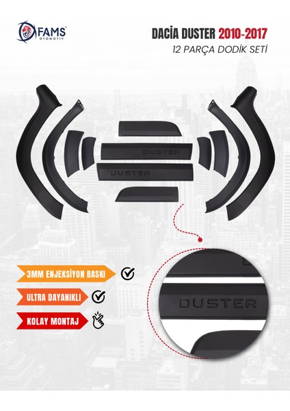 Dacia Duster 2010-2017 Uyumlu Dodik Seti 12 Parça (Duster Baskılı) fiyatları