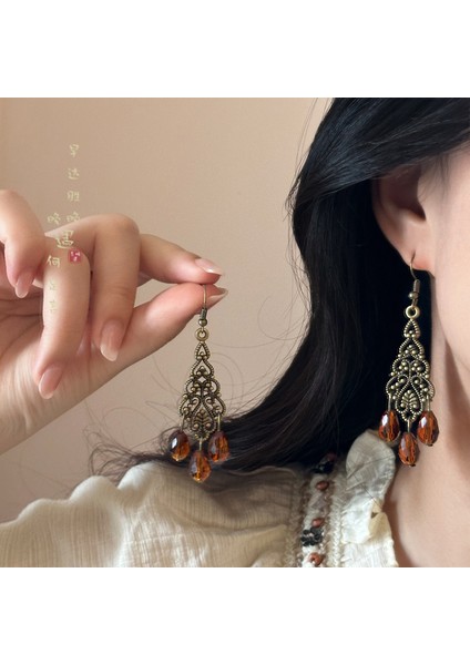 Retro Uzun Püsküllü Küpeler (Yurt Dışından)