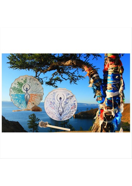 2 Paket Şamanik Davul Şamanik Davullar Hayatın Manevi Müziği Davul Çubuklu El Yapımı Şamanik Davullar (Yurt Dışından) modelleri