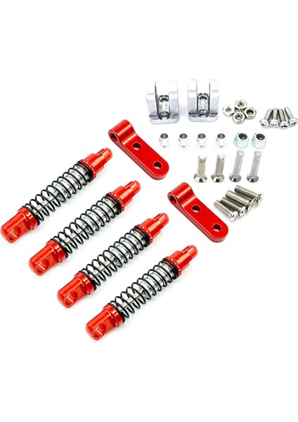 Wpl D12 Için Sabit Braket Montajlı Metal Ön ve Arka Şok Emici 1/10 Rc Araba Yükseltmeleri Parça Aksesuarları Kırmızı (Yurt Dışından)