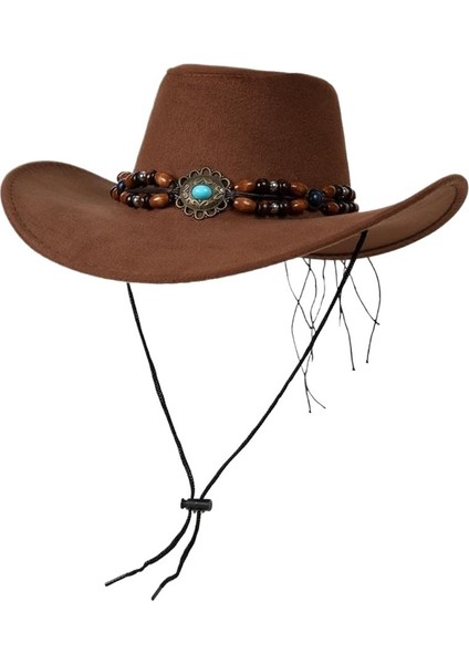 Retro Western Kovboy Şapkası Kadın Seyahat Güneşliği (Yurt Dışından)