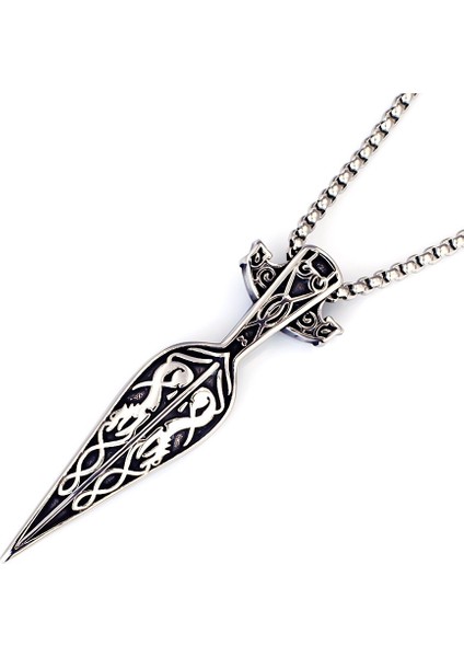 Vintage Tomahawk Kolye Ucu, Unisex Çift Kazak Zincir Kolye Ucu (Set 4) (Yurt Dışından)