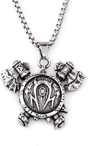 Vintage Tomahawk Kolye Ucu, Unisex Çift Kazak Zincir Kolye Ucu (Set 4) (Yurt Dışından)