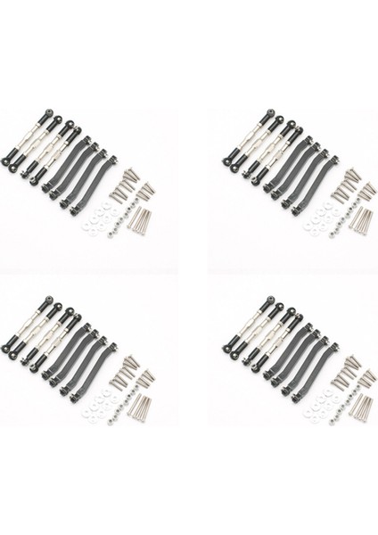 4x Metal Şasi Çekme Çubukları Bağlantı Mn D90 D91 D96 D99 D99S MN90 MN99S 1/12 Rc Araç Parçaları Siyah (Yurt Dışından)