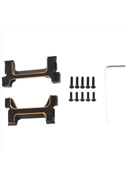 Pirinç Siyah Kaplama Ön Arka Tampon Servo Montajlar Tampon Koruyucu Standı Traxxas 1/18 TRX4M Rc Paletli Araba Altın (Yurt Dışından) modelleri