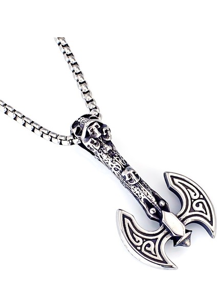 Vintage Tomahawk Kolye Ucu, Unisex Çift Kazak Zincir Kolye Ucu (Set 1) (Yurt Dışından)