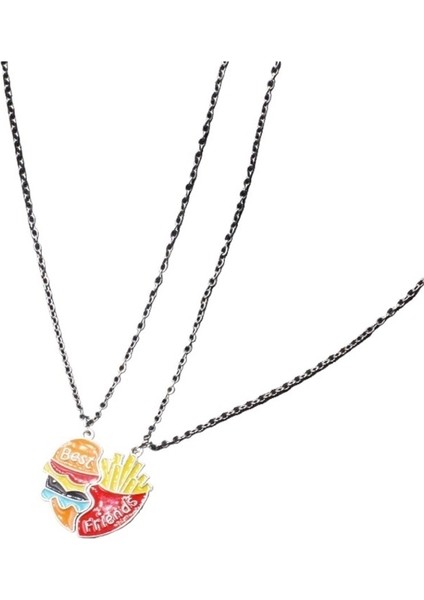 En Iyi Arkadaş Dostluk Kolyesi, Basit Öğrenci Aksesuarı, Bir Çift Kalp Şeklinde Kolye (Yurt Dışından) fiyatları