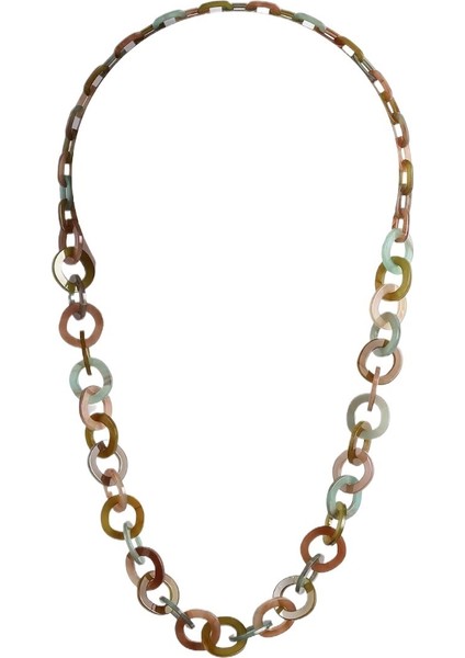 Tokalı Kilitli Eklenmiş Akrilik Levha Kadın Etnik Tarzı Kazak Zinciri (Yurt Dışından)