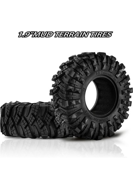 1 9 Inç Çamur Arazi Lastikleri Eksenel SCX10 Pro SCX10 UTB18 Trx4 Redcat Gen8 7VS4-10 1/10 Rc Paletli Araçlar Için Çamur Tekerlekleri (Yurt Dışından) fırsatları