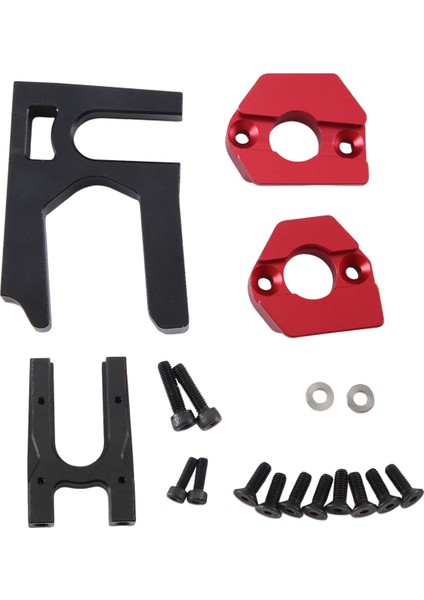 Arrma Için 1/7 Mojave Ifadesi 1/8 Kraton Outcast Typhon Exb 6s Metal Merkezi Diff Montajı + Motor Montaj Kırmızı + Siyah (Yurt Dışından)