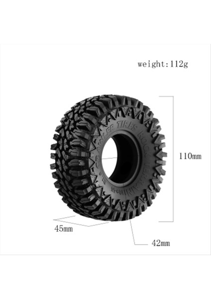 4pcs 110MM 1 9in Lastik Kaya Lastikleri 1 10 Rc Paletli Araba Eksenel SCX10 90046 AXI03007 Trx4 Redcat Gen8 (Yurt Dışından) modelleri